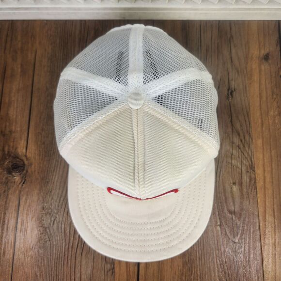 VTG GNT Great Northern Tool & Supply Snapback Farmer Hat Cap White Red Patch USA - Picture 7 of 10